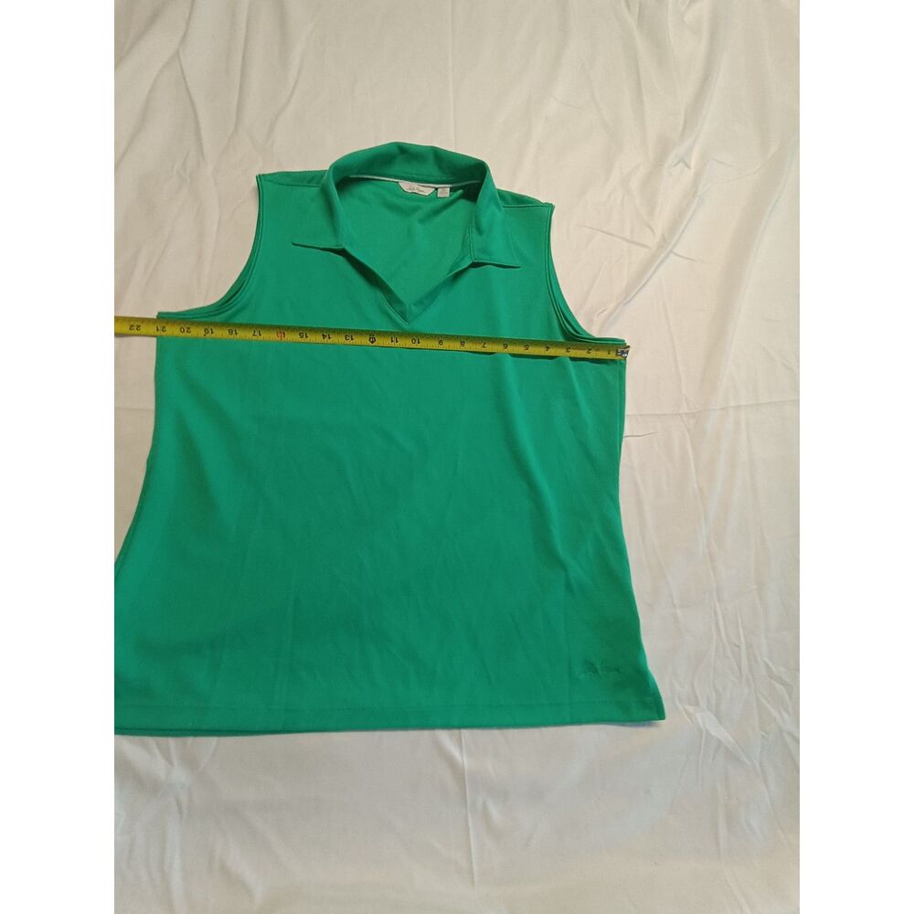 Lady Hagen Women's XL Green Sleeveless Golf Polo Shirt Activewear Hydro Dri